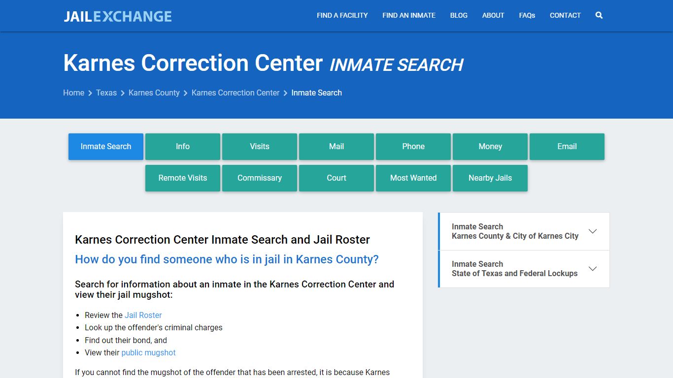 Karnes Correction Center Inmate Search - Jail Exchange